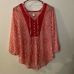 Pink Bohemian Blouse